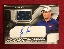 2024 UD Portfolio Golf PGA Ryan Fox SPx RC AUTO Swatch RPA SSP /99 ⭐️ MINT