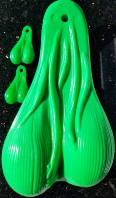Green Combo of one 8'' Truck Nuts and two 2'' Truck Nutz