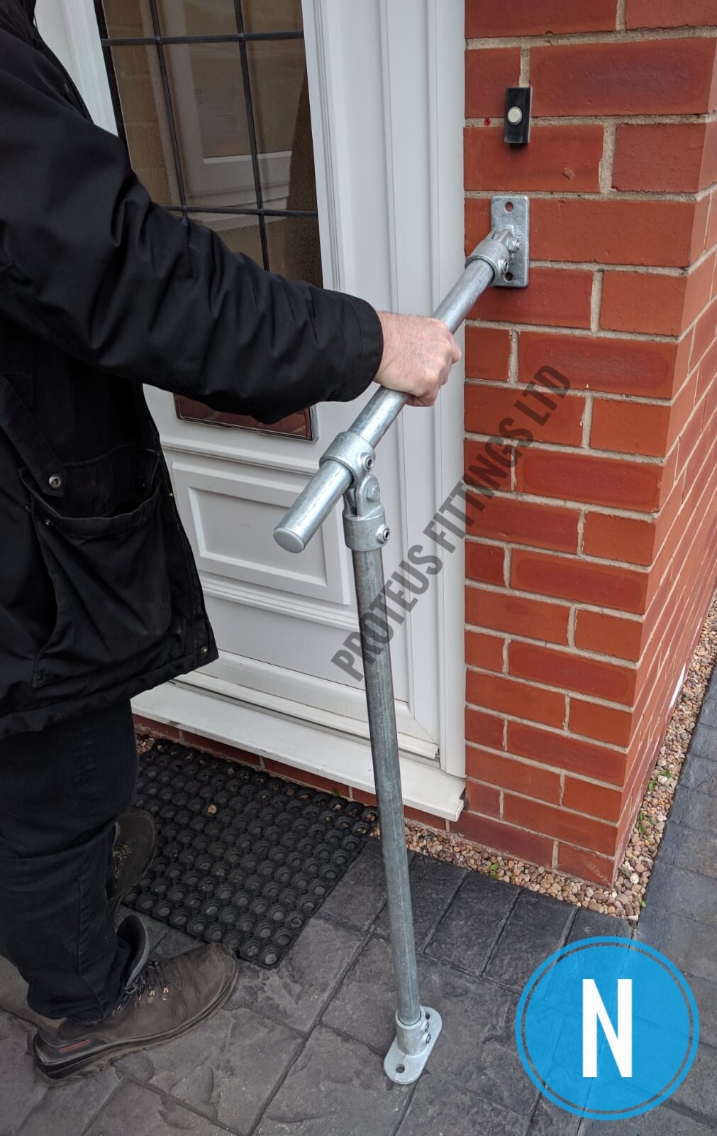 Mobility Outside Rails Outdoor Disability Handrail Mobility Safety Grab Rail Door Steps Access ...