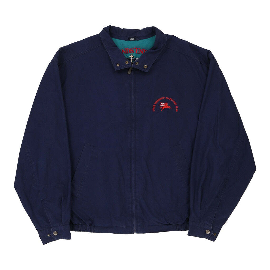 Lands End Harrington Jacket XL Navy Cotton Blend eBay