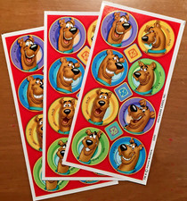 3 Sheets Scooby DOO Personality FACES DOG Scrapbook Stickers 