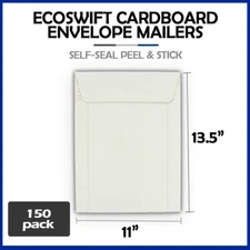 150 - 11 x 13.5 "EcoSwift" Brand Self Seal Ship Photo Cardboard Envelope Mailers