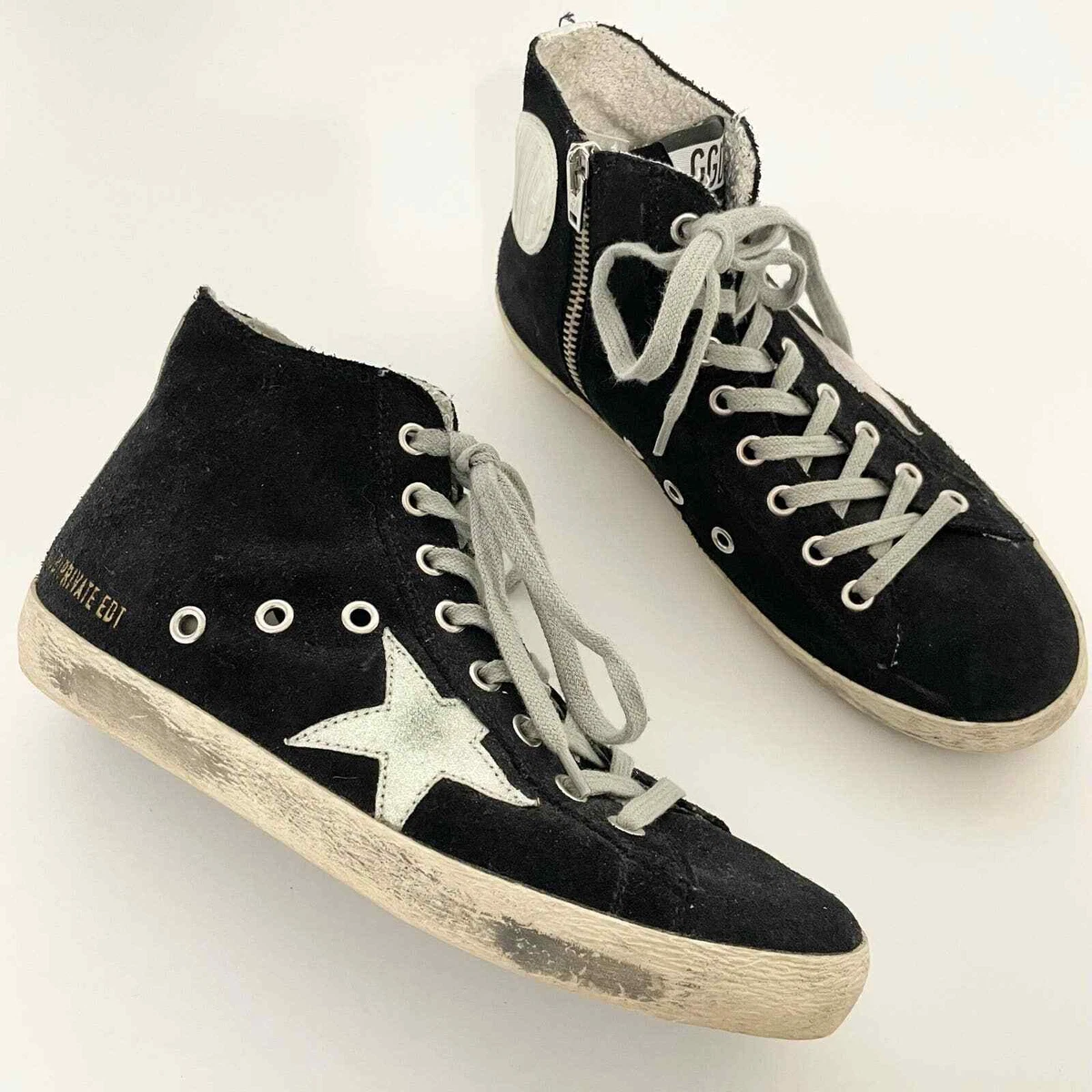 Authentic Golden Goose Francy Fancy High Top Suede Sneaker Shoes