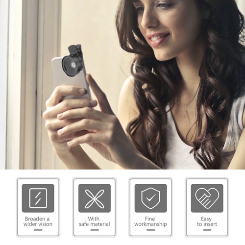 Obiektyw szerokokątny o wysokiej definicji Clip-on Aparat telefoniczny Obiektywy - Zdjęcie 10 z 12