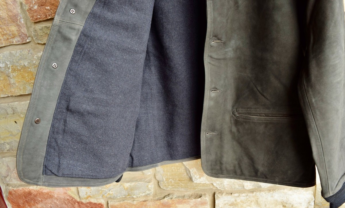 RRL Ralph Lauren Indigo Suede 1930's Nautical Deck Leather RRL Ralph Lauren Indigo Suede 1930's Nautical Deck Leather