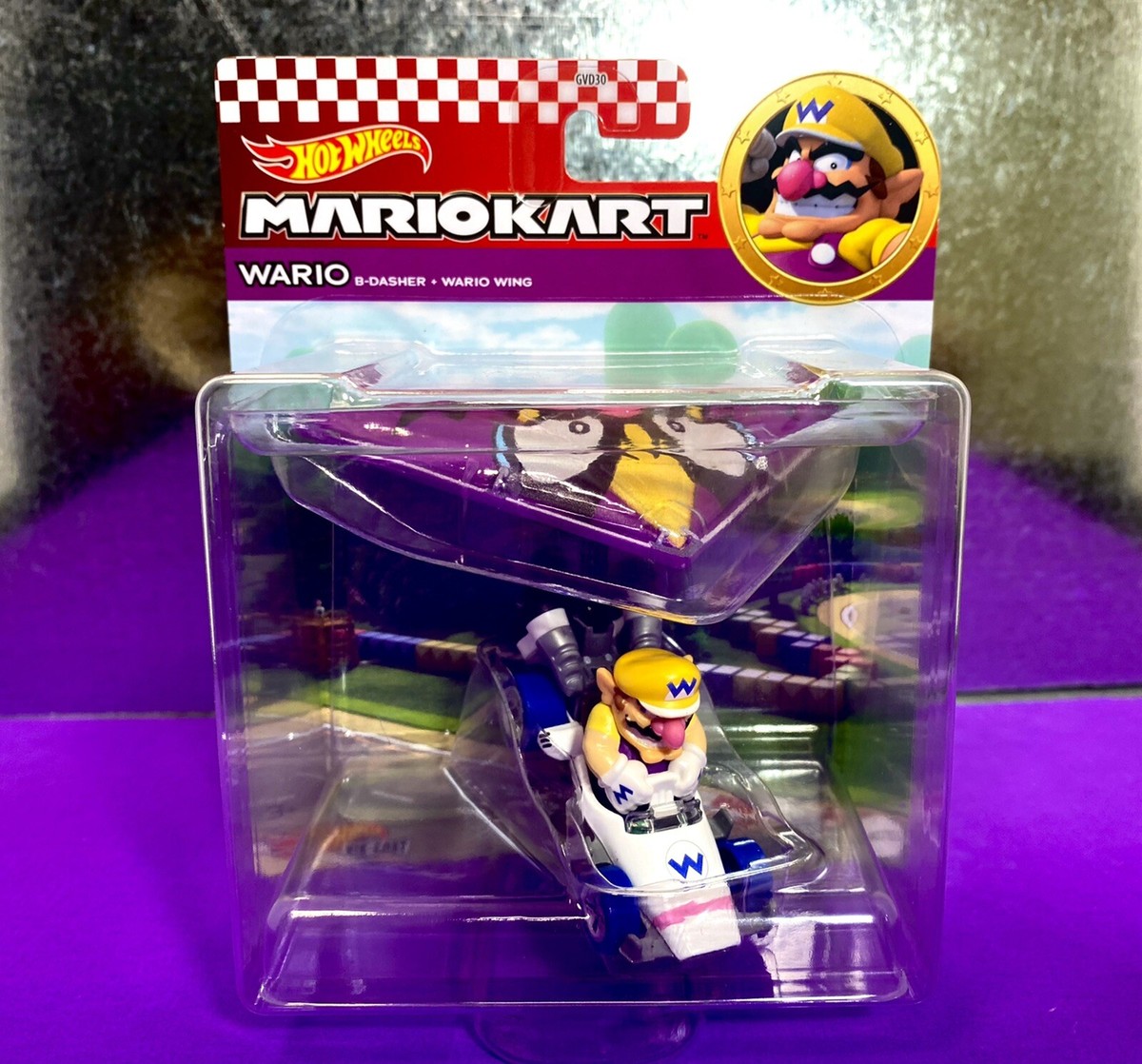 ホットウィール マリオカート ワリオ（Bダッシャー+ワリオウイング） 2022 Hot Wheels Mario Kart: WARIO B-Dasher + Wario Wing Die