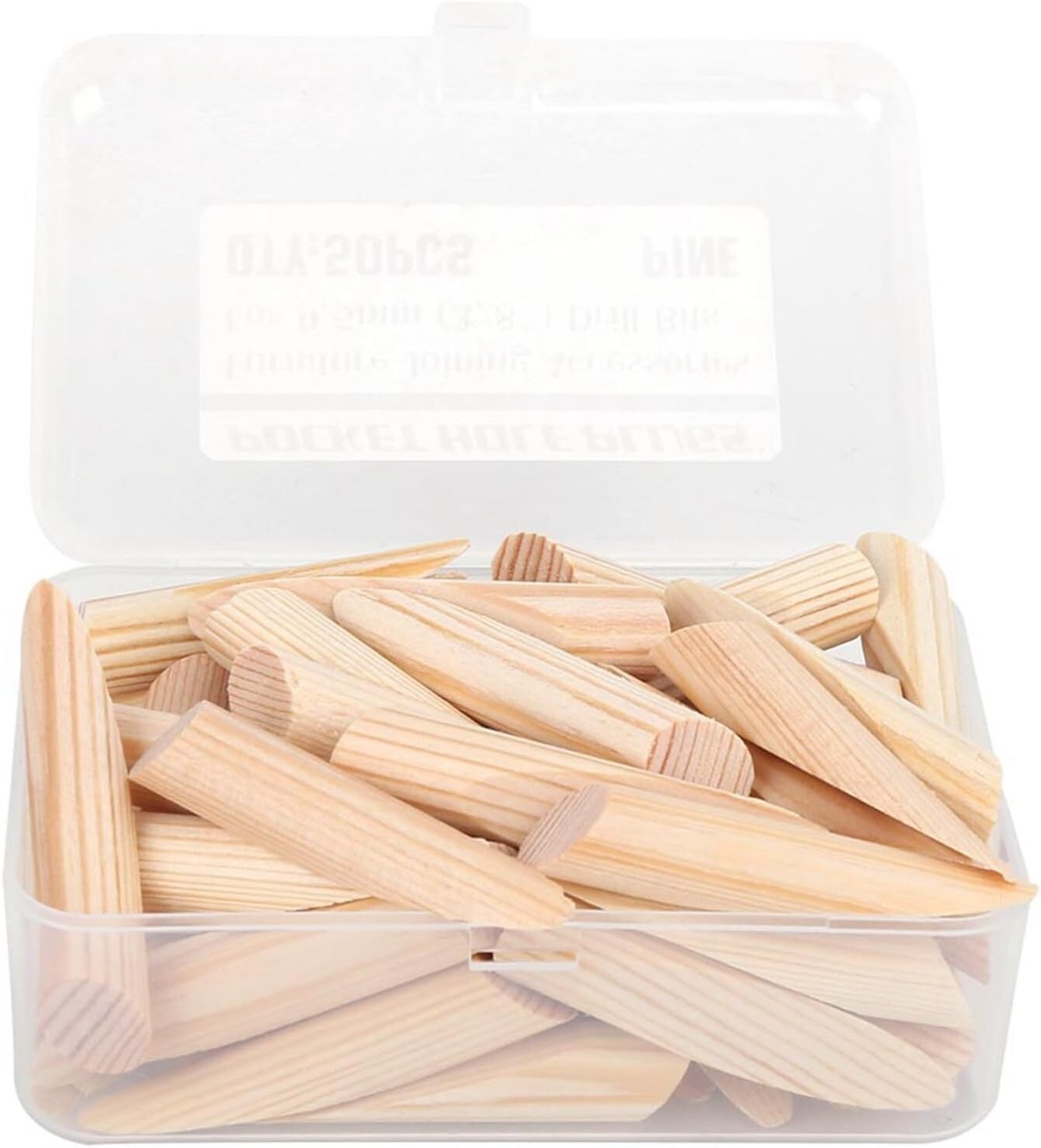 Wooden Pocket Hole Plug Screws Kit - 50pcs Pine Plugs For Woodworking & Inclined Drilling