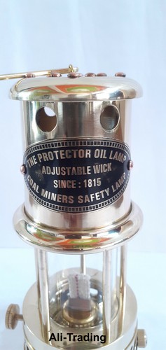 Nautical Brass 100% Working Nautical Miner Lamp oil Ship Lantern Maritime Gift - Imagen 5 de 5