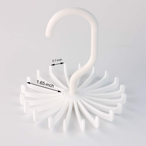 3 Pack 360 Degree Rotating Scarf Hanger Adjustable Tie Belt Rack for Closet - Picture 5 of 6
