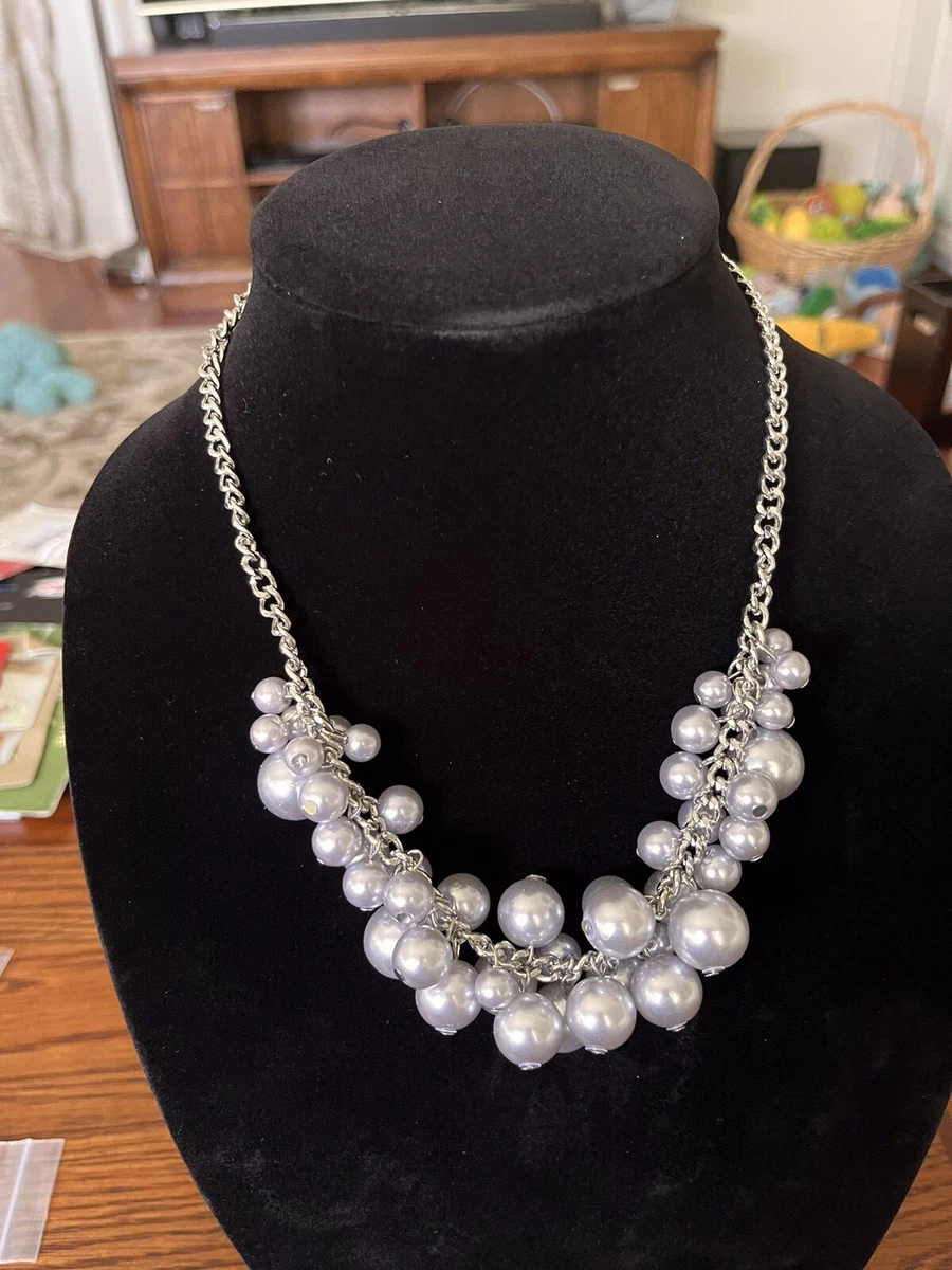 HEIR-headed - White Pearl and Rhinestone Necklace - Paparazzi Accessor –  All That Sparkles XOXO