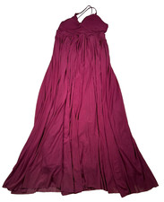 Haute Nites Burgundy Long Formal Dress Strappy Size 17 Babydoll Fairy Grunge