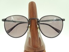 Vintage Zimco August Matte Black Metal Round Eyeglasses Sunglasses FRAMES ONLY