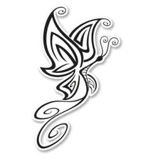 Butterfly Car Laptop Phone Vinyl Sticker - SELECT SIZE