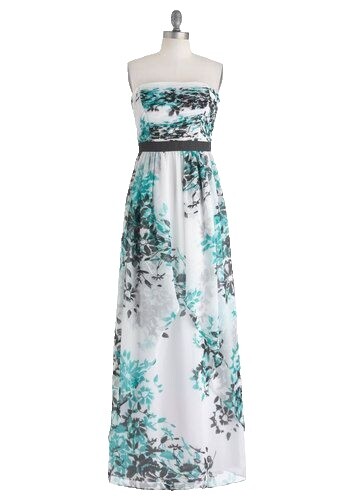 strapless open back dress The Cleo Dress, White