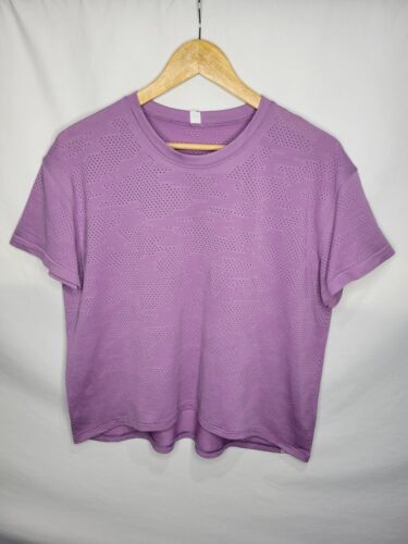 Lululemon Train To Be Short Sleeve Shirt Women's Size 12 XL Camo Wisteria Purple - Picture 1 of 9