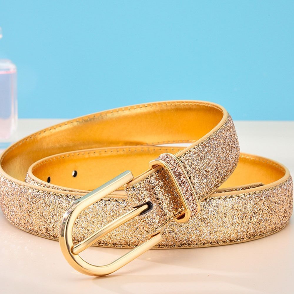 gold sparkly belt for dress Amabro Gold Belts For Women Rhinestone Chain Elastic Skinny Waist Fashion Crystal Rope Stretch Belts For Dresses at Amazon Women's Clothing store