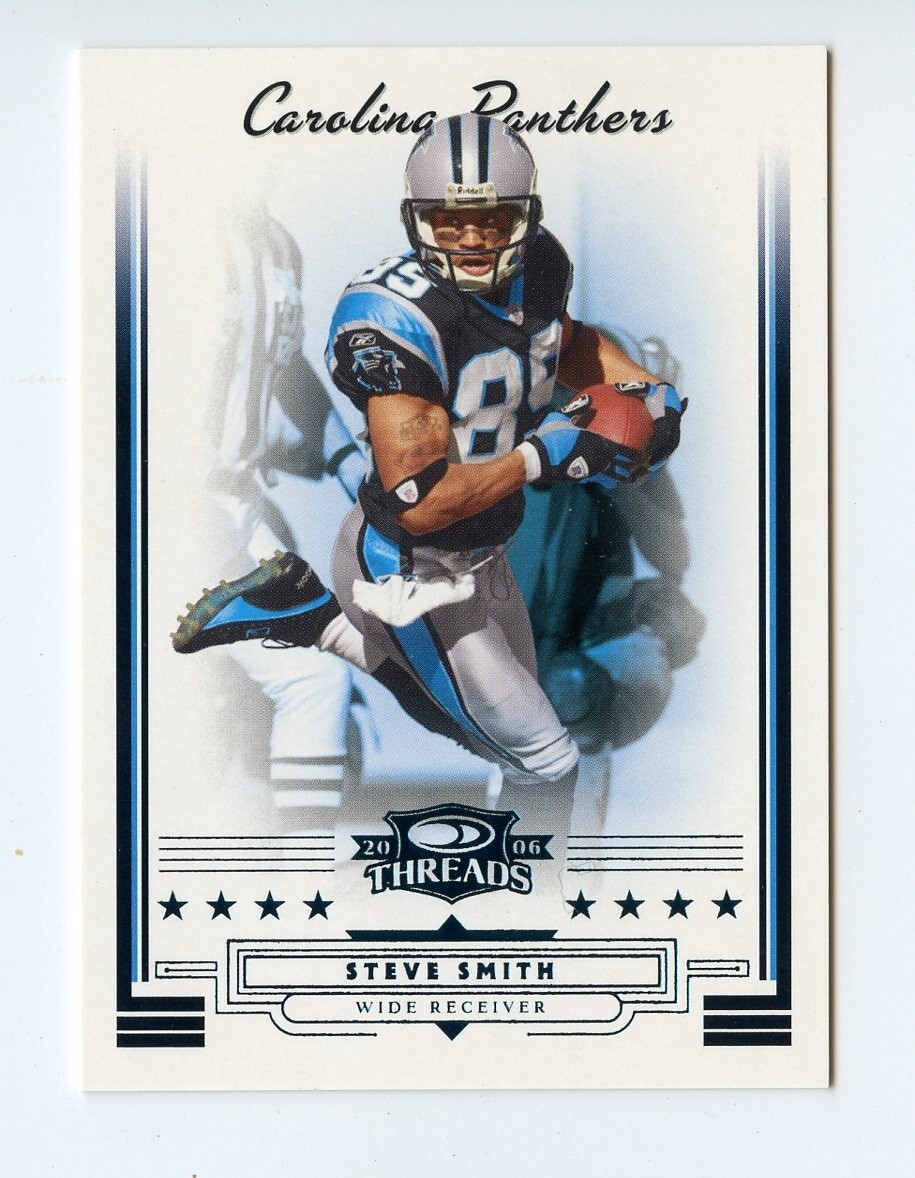 E833 STEVE SMITH 2006 THREADS SAPPHIRE 41/200 #30 PANTHERS RARE SP