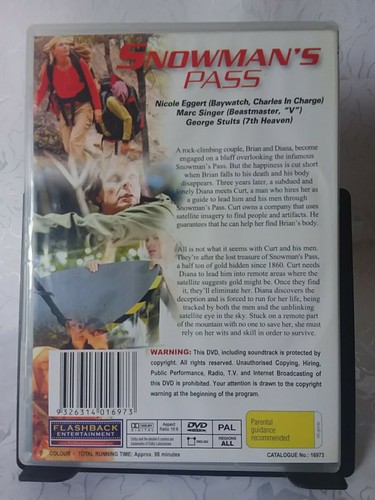 Snowmans Pass DVD 2004 Region 4 - Picture 2 of 2