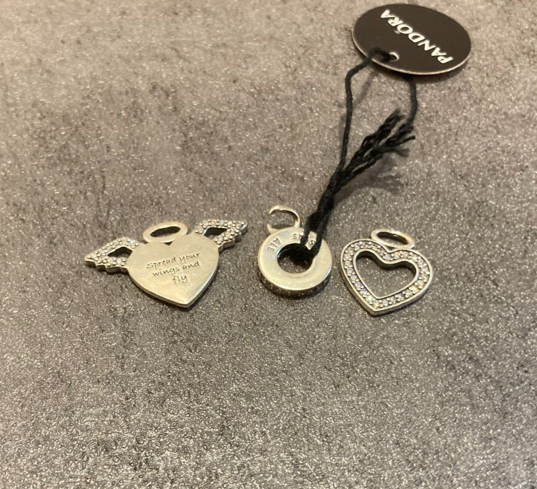 PandoraHearts ヴィンセントセット Pandora Set Of 3 Sterling Silver Heart and Angel Wings