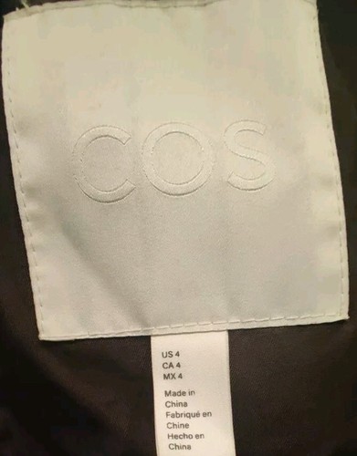 COS The Padded Liner Coat In Brown Size 4 - Picture 8 of 9