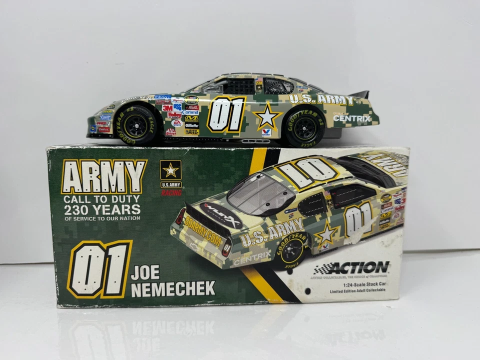 Action Nascar #01 Joe Nemechek U.S. Army 230 Years 2005 Monte Carlo 1:24 Diecast - Image 2 of 4