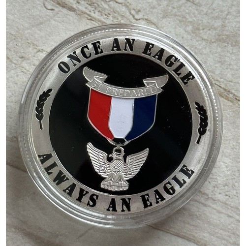 EAGLE SCOUT Challenge Coin with velvet presentation case - Picture 2 of 4