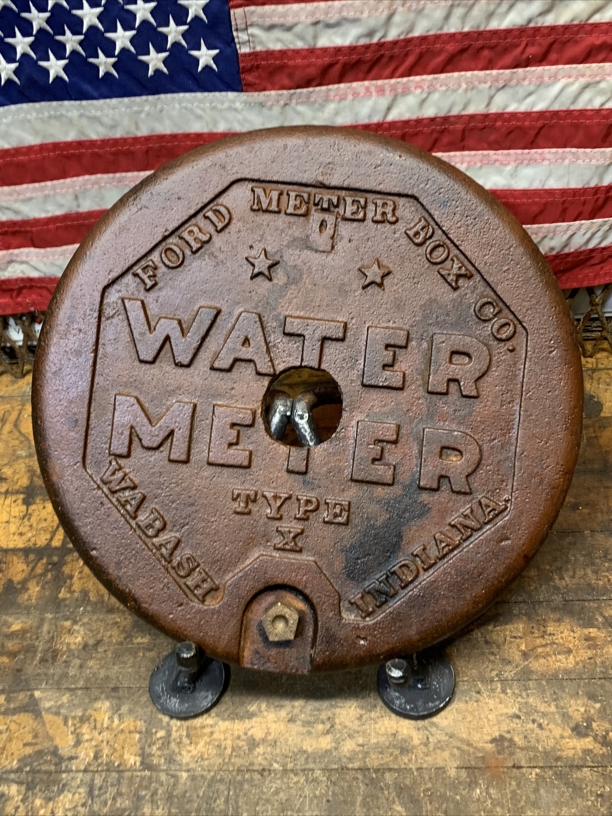 Vintage Cast Iron Water Meter cover eBay