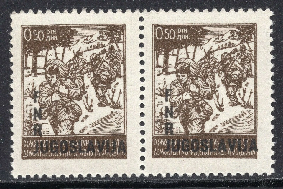 050 - YUGOSLAVIA 1949 - ERROR - Overprint Abklach - MNH - Image 2 of 2