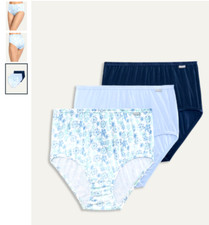 Women Jockey 3-Pack Brief Powder Blue/Deep Sea 100 Cotton Classic Underwear