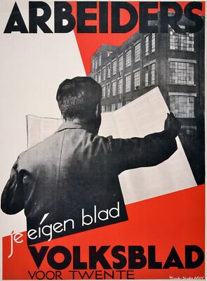 Arbeiders, Volksblad Labor Decorative Poster. Home Graphic Art Design. 4088