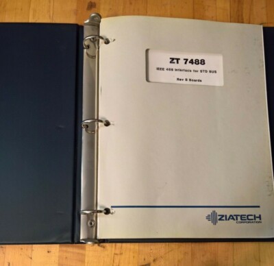 Ziatech ZT 7488 IEEE 488 Interface STD BUS rev B Boards ZT M7488 GBIB Manual