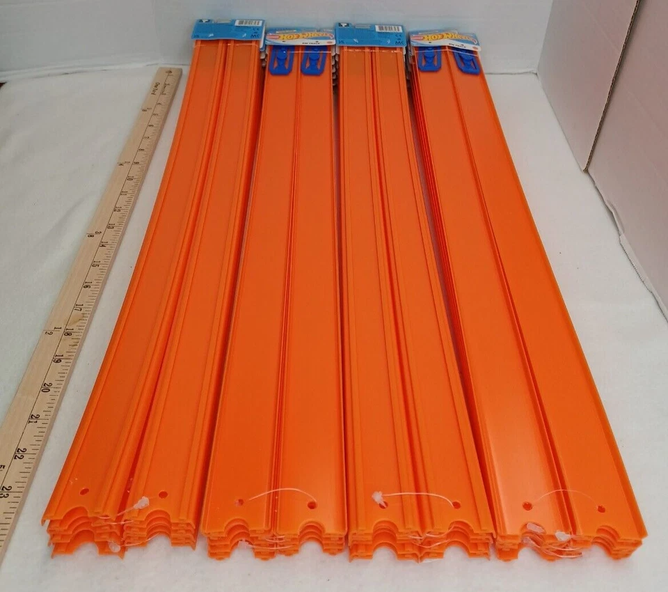 Hot Wheels Track Builder 24” Pieces Orange Track 96' FT Connection - LOT OF 48 - Image 2 of 4