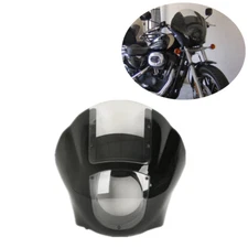 Vivid Black Quarter Headlight Fairing Windshield Fit For Harley Sportster 1200