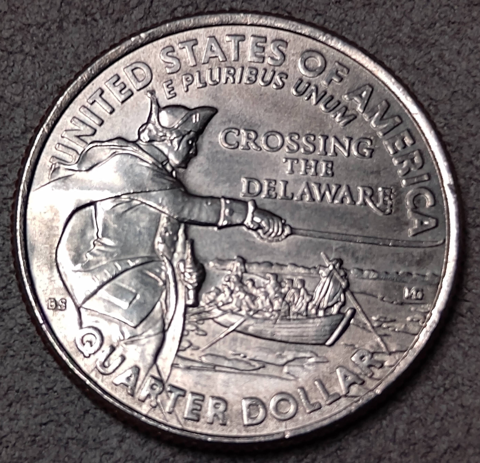 2021 P Washington Crossing Delaware Quarter Hat Die Chip Error Circ