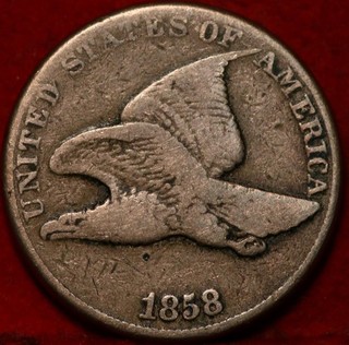 1858 Philadelphia Mint Copper Nickel Flying Eagle Cent