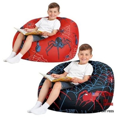 2 Pcs 27'' Spider Bean Bag Chair Cover for Kids (No Filling) Washable Stuffed