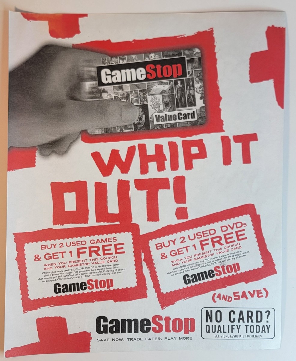2005 GameStop Vintage Print Ad/Poster Authentic Video Game Promo