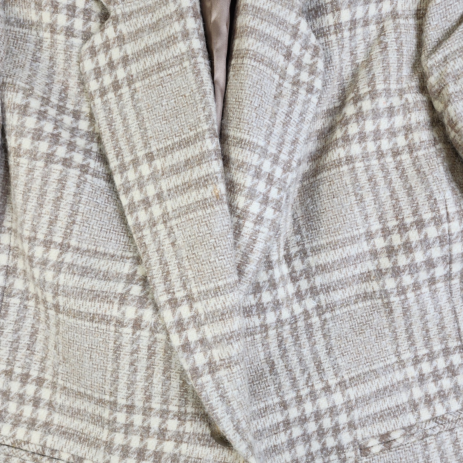Pendleton Wool Blazer Plaid Check Jacket Beige Ta… - image 5