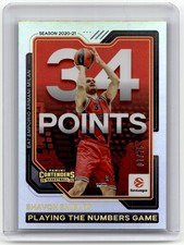 2025-26 Panini EuroLeague Playing The Numbers Game #21 Shavon Shields /75