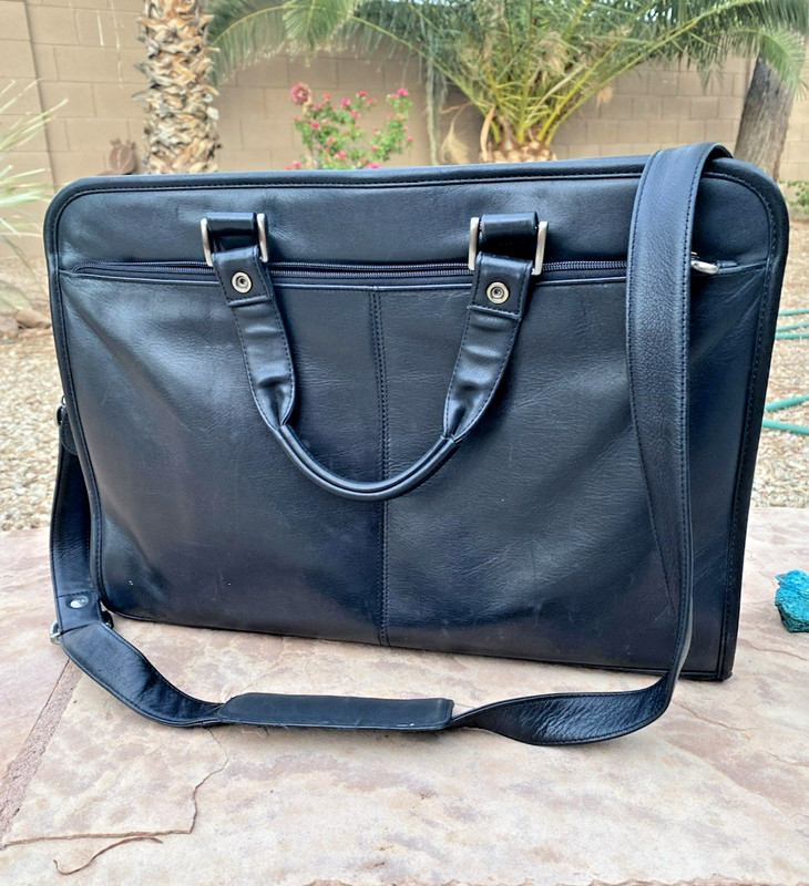 EL Echelon Leathers Black Messenger Bag Laptop Briefcase Soft Crossbody $6999.00