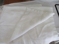 vintage ivory blanket baby lovey acrylic nylon binding as is see pics