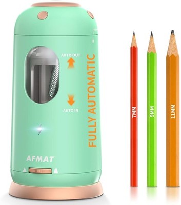 AFMAT Vollautomatischer Elektrisch Anspitzer Kinder Ringpunkt Bleistift 7-11.5mm