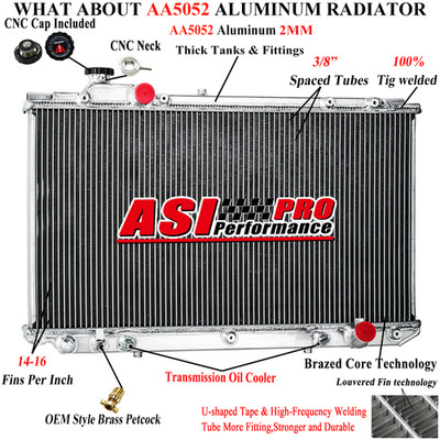 3Rows Radiator Fit 1998~05 Toyota Aristo S160 JZS161 2JZGTE Lexus GS GS300 GS400