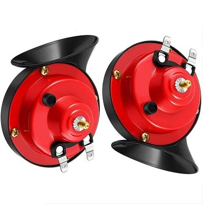 Horns Air Electric Snail Horn 300DB Super Loud Ai Color: RedSize: 12V, 2 Packs