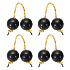 Rhythm African Shaker Kashaka with Yellow Rope for Party 4 Pack, Black 