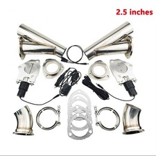 2.5 Dual Electric Exhaust Valve Control Valve Y Pipe Motor Kit W Manual Switch