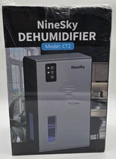 NINESKY DEHUMIDIFIER CT2 FOR HOME 95 OZ WATER TANK 800 SQ. FT - Light Silver