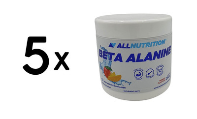 5 x Allnutrition Beta Alanine, Mango - 250g (24,79 EUR/kg)