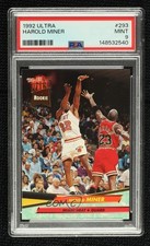 1992-93 Fleer Ultra (Guarded by ) Harold Miner Michael Jordan PSA 9 MINT HOF 8d2