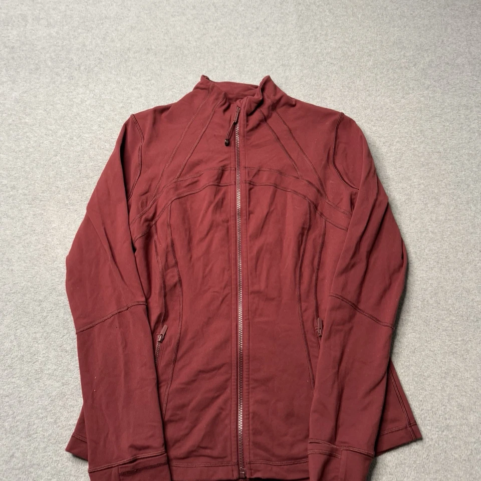 Chaqueta Lululemon Define Mujer 12 Roja Atletismo Cremallera Completa Gimnasio Yoga Pilates Foto 3 de 4